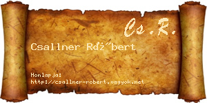 Csallner Róbert névjegykártya