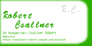 robert csallner business card