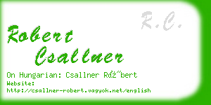 robert csallner business card